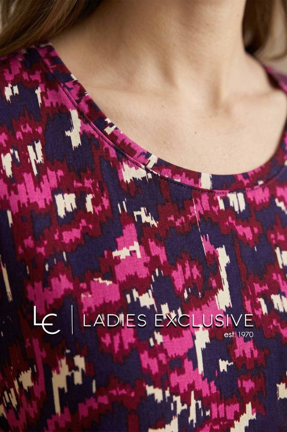 FRANSA Μπλούζα κοντομάνικη εμπριμέ