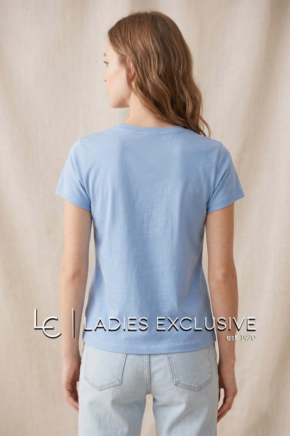 NICOLA Μπλούζα κοντομάνικη με κεντημένο ποδήλατο