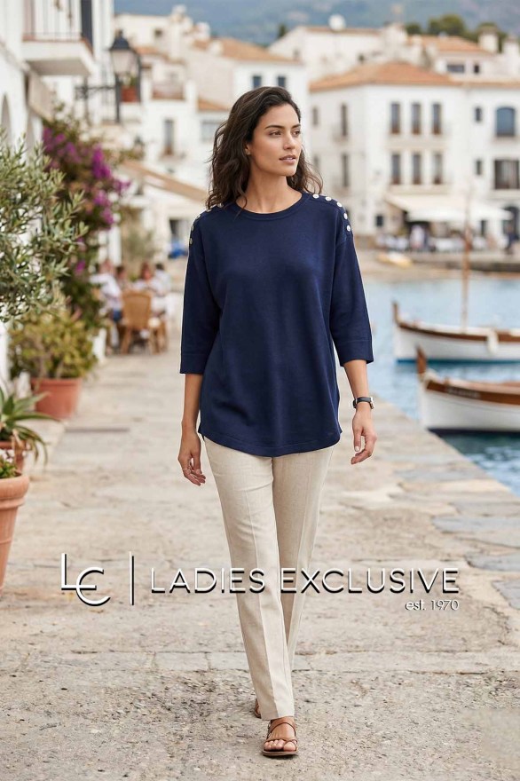 FRANSA Μπλούζα πλεκτή με μανίκι 3/4