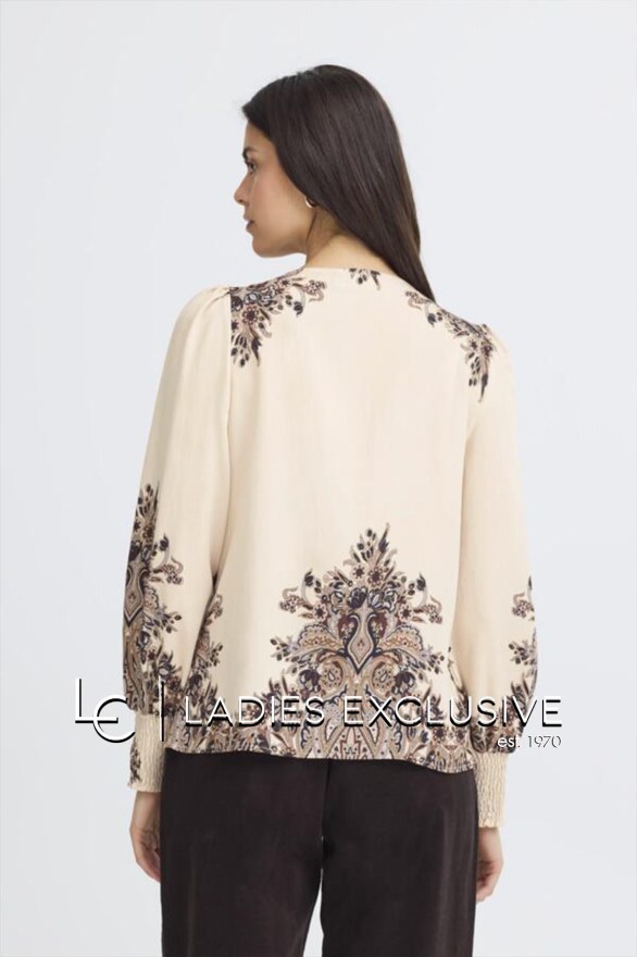 FRANSA Μπλούζα ριχτή με ελαστικά μανίκια