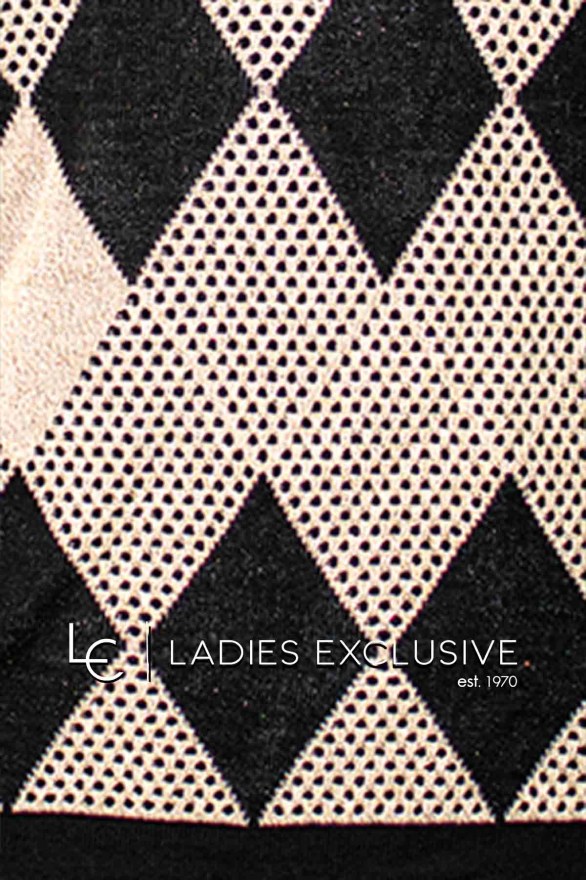 NICOLA Μπλούζα με ρόμβους και χρυσοκλωστή