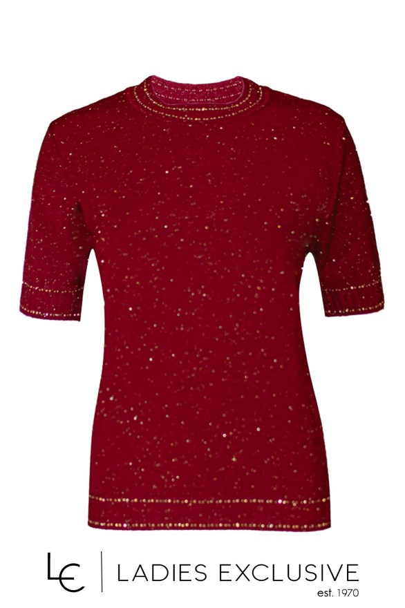 NICOLA Μπλούζα κοντομάνικη με ασημοκλωστή