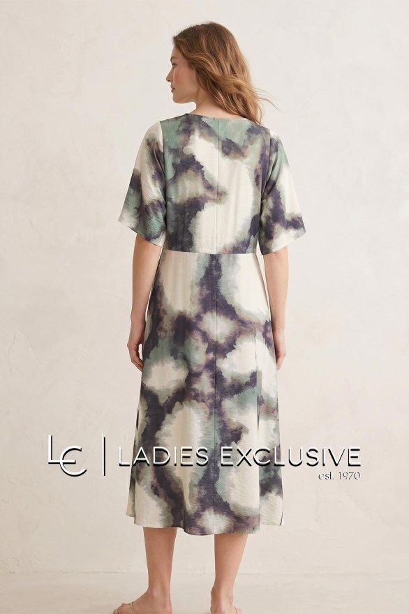 FRANSA Φόρεμα tie dye αμπίρ με άνοιγμα v