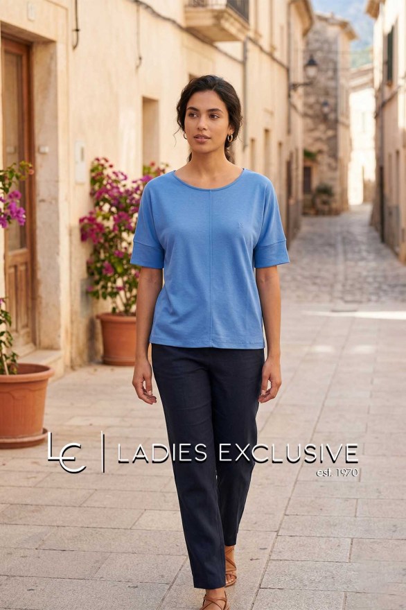 NICOLA Μπλούζα κοντομάνικη με πιέτα