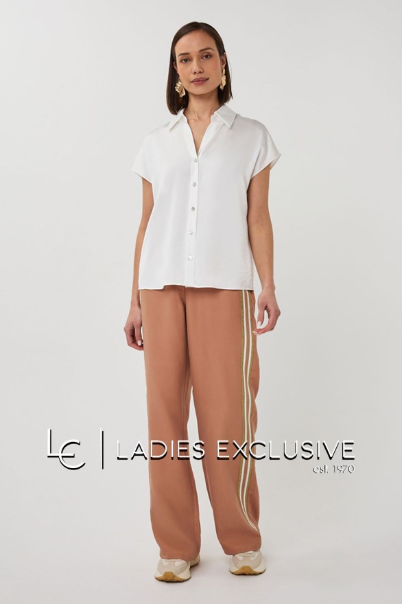 ESQUALO Πουκάμισο σατέν με κοφτό μανίκι