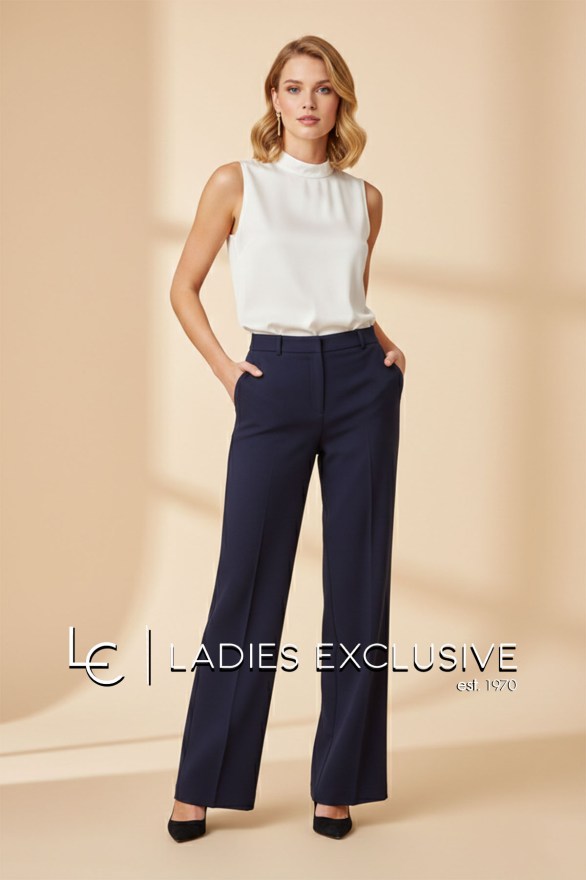 BELLA P. Παντελόνα κρεπ με λάστιχο