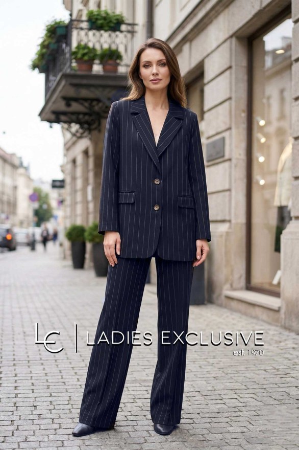 FIBES Σακάκι κρεπ blazer μακρύ