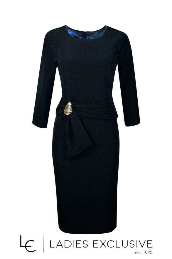 FIBES Φόρεμα κρεπ σε ίσια γραμμή