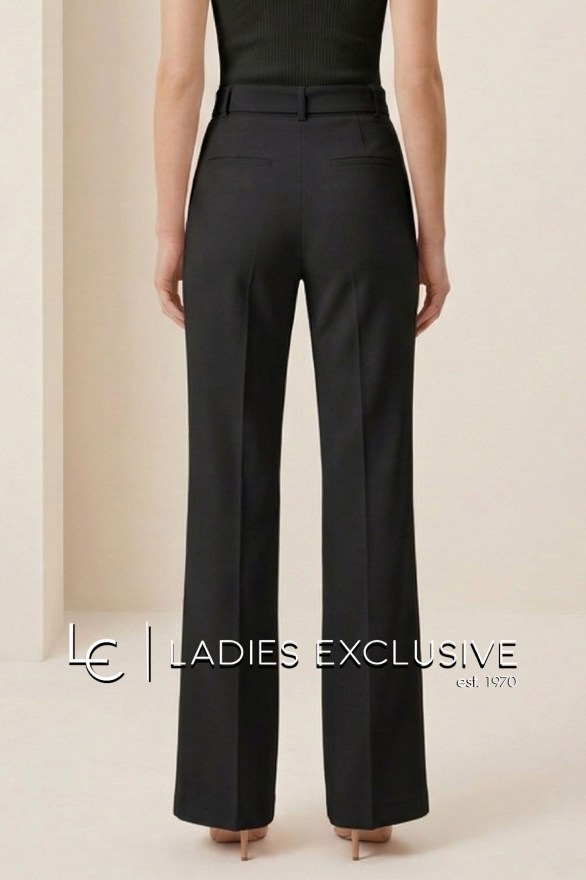 ESTEL Παντελόνα κρεπ με ζώνη