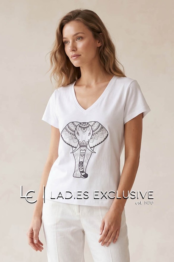 NICOLA Μπλούζα κοντομάνικη με σχέδιο ελέφαντα