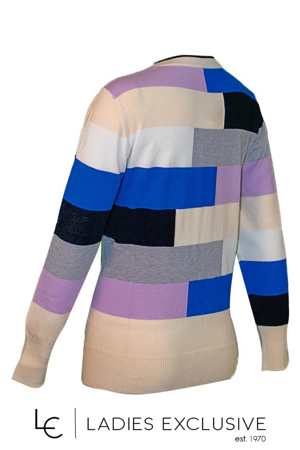 ÊTRE Μπλούζα πλεκτή με πολύχρωμα γεωμετρικά