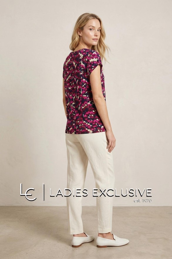 FRANSA Μπλούζα κοντομάνικη εμπριμέ