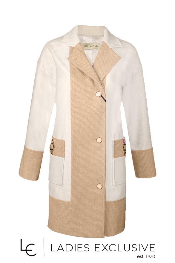 BELLA P. Ημίπαλτο με διχρωμία