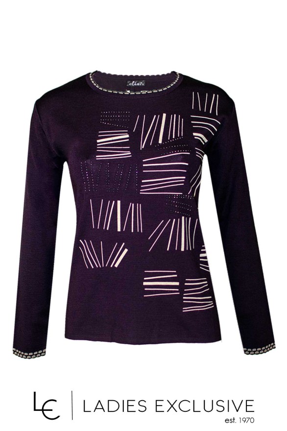 ELIN Μπλούζα μάλλινη με γραμμές