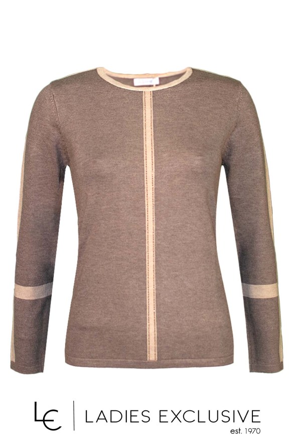 TRIPODE Μπλούζα πλεκτή πουρο με λευκό