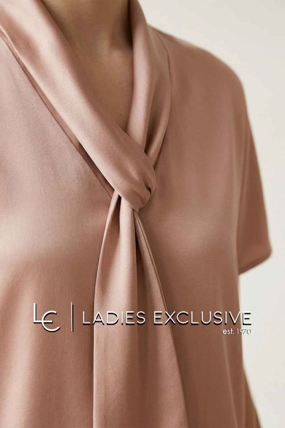 EFFECT Μπλούζα σατέν κοντομάνικη