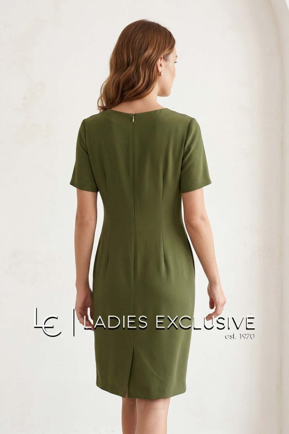 FIBES Φόρεμα κοντομάνικο κρεπ