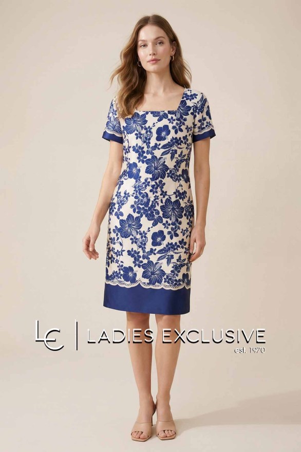 ESTEL Φόρεμα κοντομάνικο σατέν