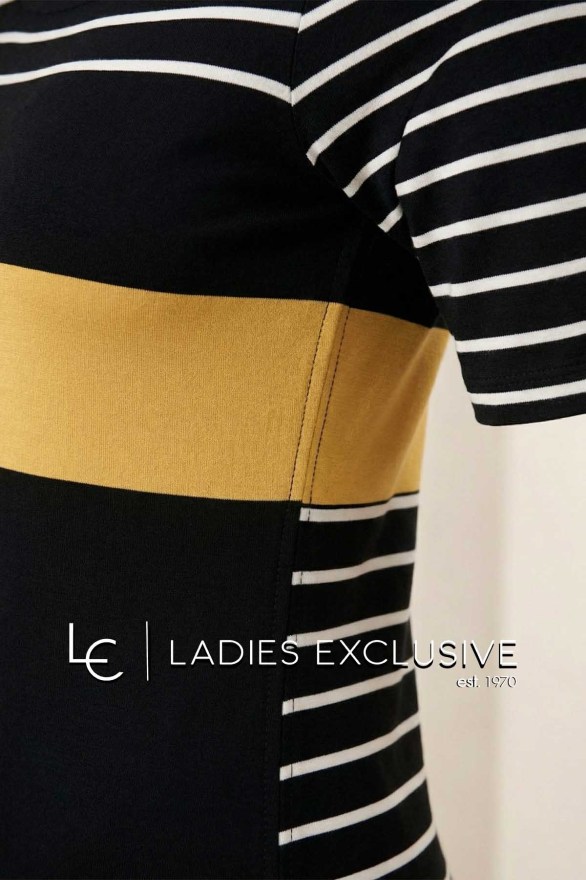 NICOLA Φόρεμα κοντομάνικο με αραιές ρίγες