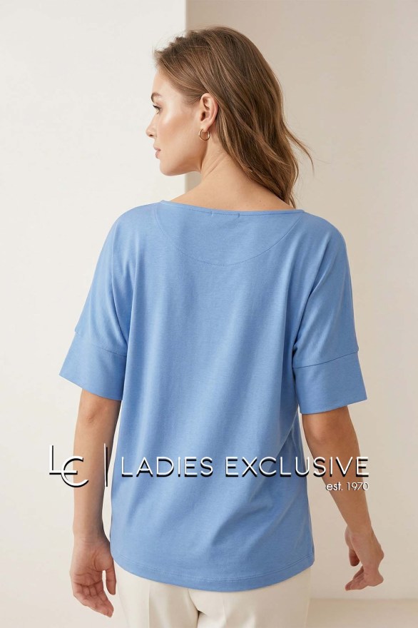 NICOLA Μπλούζα κοντομάνικη με πιέτα