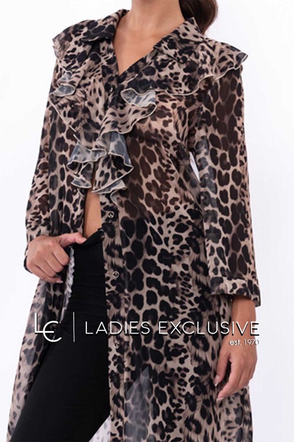 WEFTS Πουκαμίσα σιθρού animal print