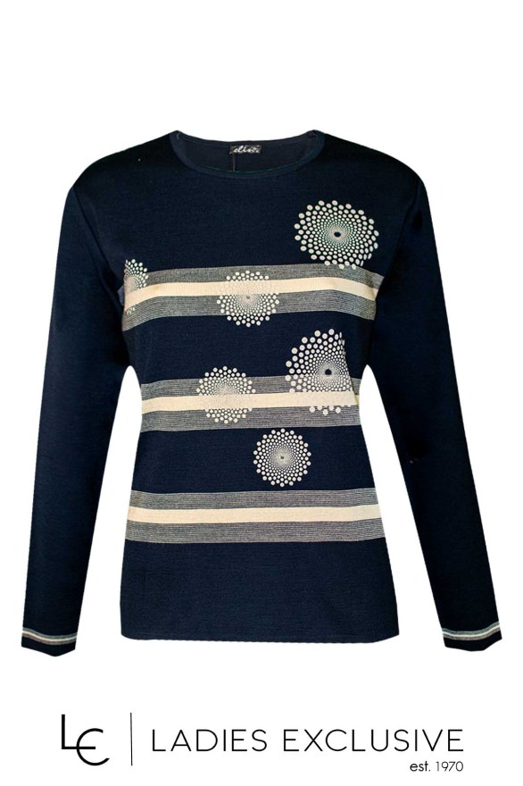 ELIN Μπλούζα μάλλινη με στάμπα κύκλους