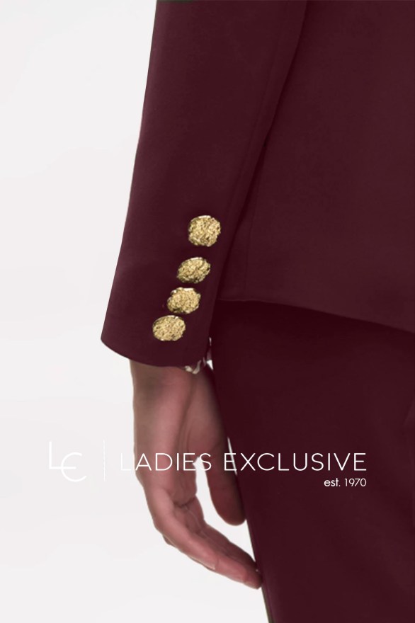 FIBES Σακάκι κρεπ με εντυπωσιακό κουμπί