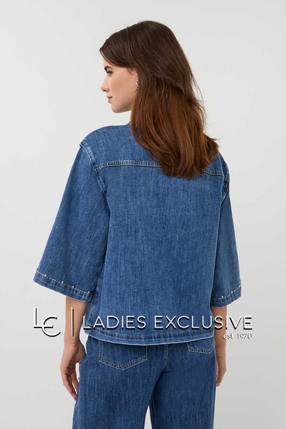 ESQUALO Πουκάμισο τζην με τρουκς