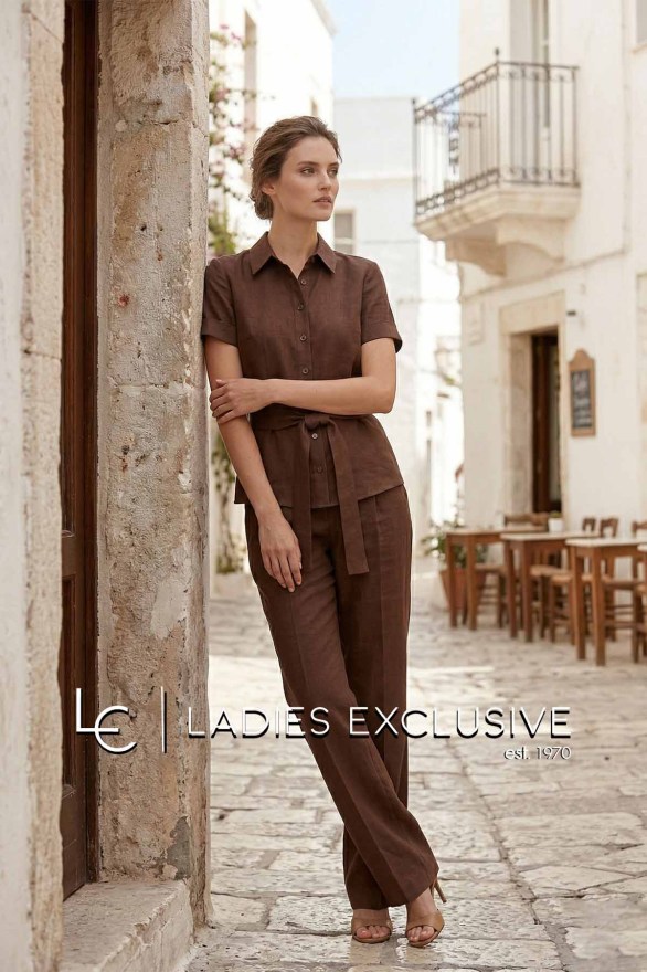 BELLA P. Πουκάμισο κοντομάνικο λινό