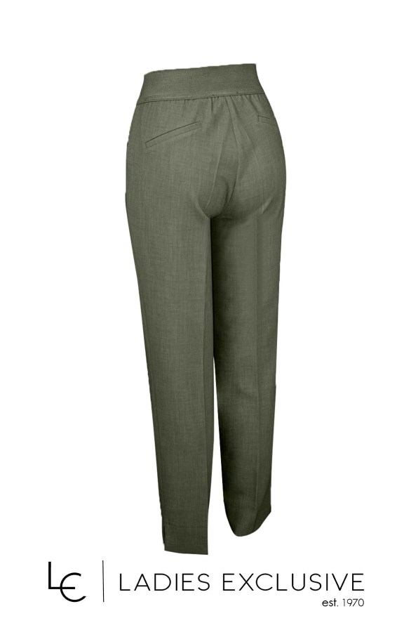 BELLA P. Παντελόνι κρεπ ρεγιόν με λάστιχο