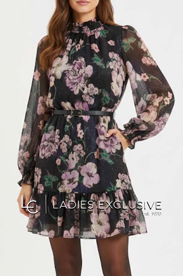 LUCIFAIR Φόρεμα από εμπριμέ μουσελίνα