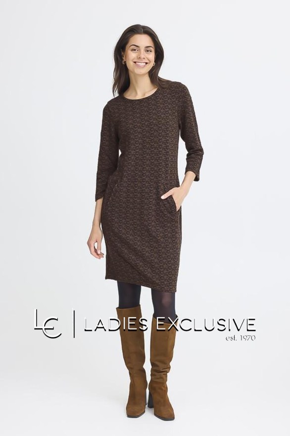 FRANSA Φόρεμα πλεκτό ζακάρ