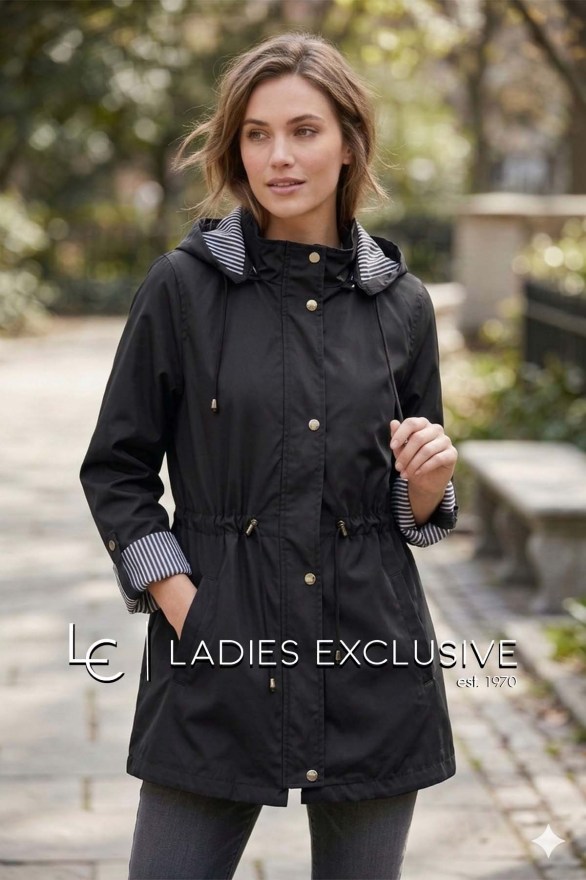 FIBES Μπουφάν αντιανεμικό με κουκούλα