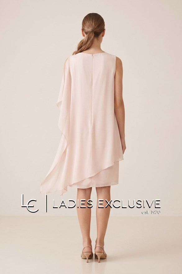 EFFECT Φόρεμα βραδινό κρεπ με μουσελίνα