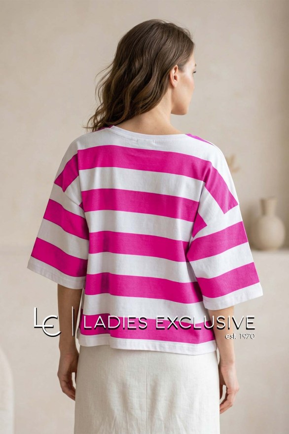 FRANSA Μπλούζα ριγέ με μανίκι 3/4