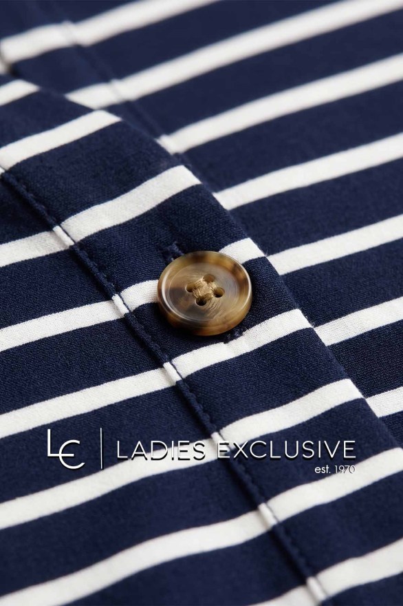 NICOLA Φόρεμα κοντομάνικο μακρύ ριγέ