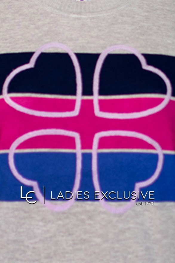 ÊTRE Μπλούζα πλεκτή με ανάγλυφες καρδιές