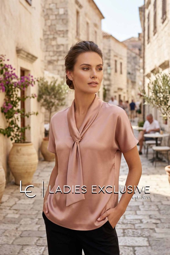 EFFECT Μπλούζα σατέν κοντομάνικη