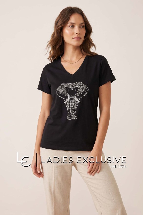 NICOLA Μπλούζα κοντομάνικη με σχέδιο ελέφαντα