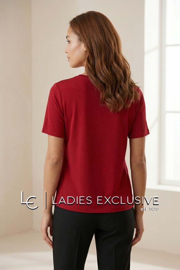 NICOLA Μπλούζα κοντομάνικη με ρόμβους με στρας