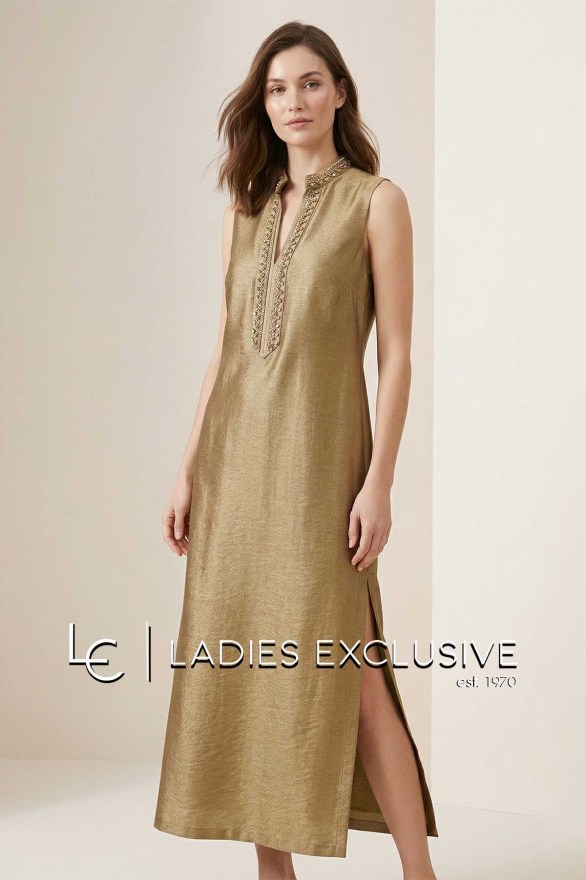 BELLA P. Φόρεμα αμάνικο μακρύ