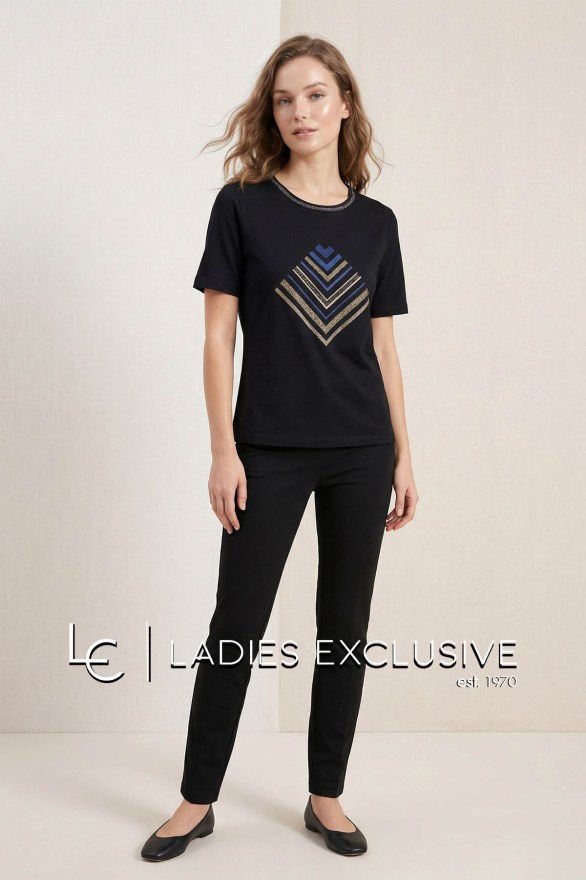 NICOLA Μπλούζα κοντομάνικη με στάμπα γεωμετρικό σχήμα