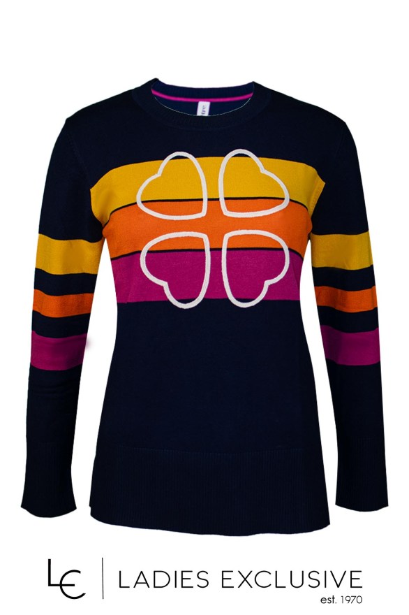 ÊTRE Μπλούζα πλεκτή με ανάγλυφες καρδιές