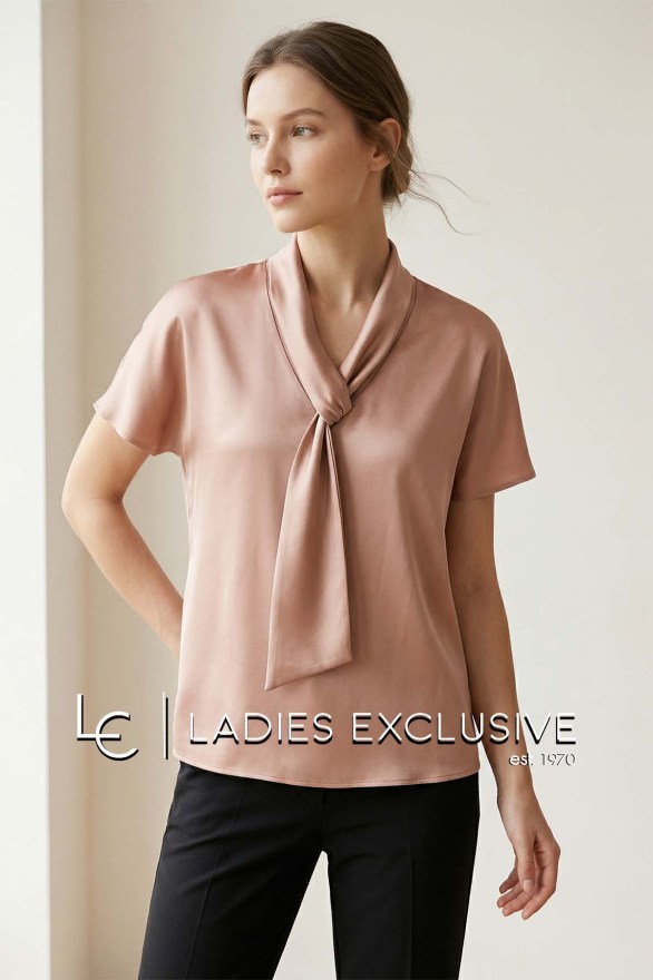 EFFECT Μπλούζα σατέν κοντομάνικη