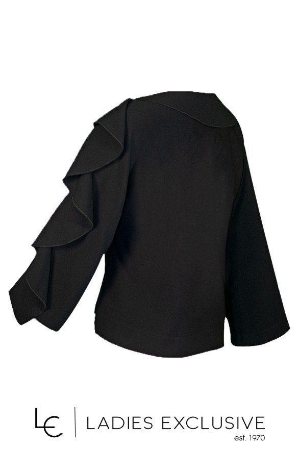 BELLA P. Μπλούζα κρεπ με βολάν