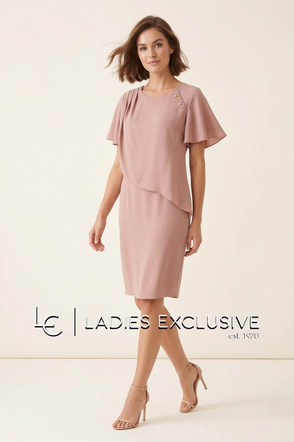 EFFECT Φόρεμα κρεπ κοντομάνικο