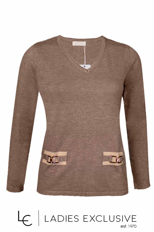 TRIPODE Μπλούζα πλεκτή με άνοιγμα v