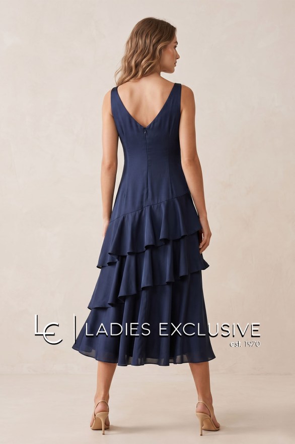 BELLA P. Φόρεμα με ράντα και βολάν