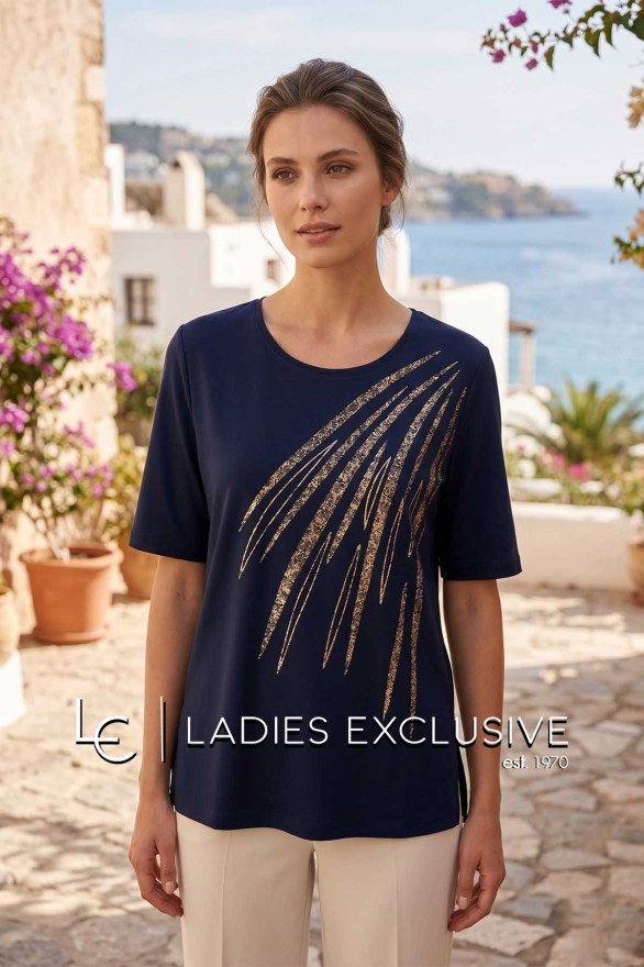 ELIN Μπλούζα κοντομάνικη με animal print σχέδιο