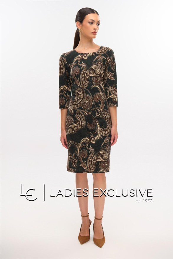 FIBES Φόρεμα πλεκτό με λαχούρι